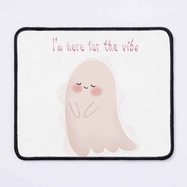 Item preview, Cute Im Here for the Vibe Ghost Whimsical Illustration designed and sold by StoriesInGrain.