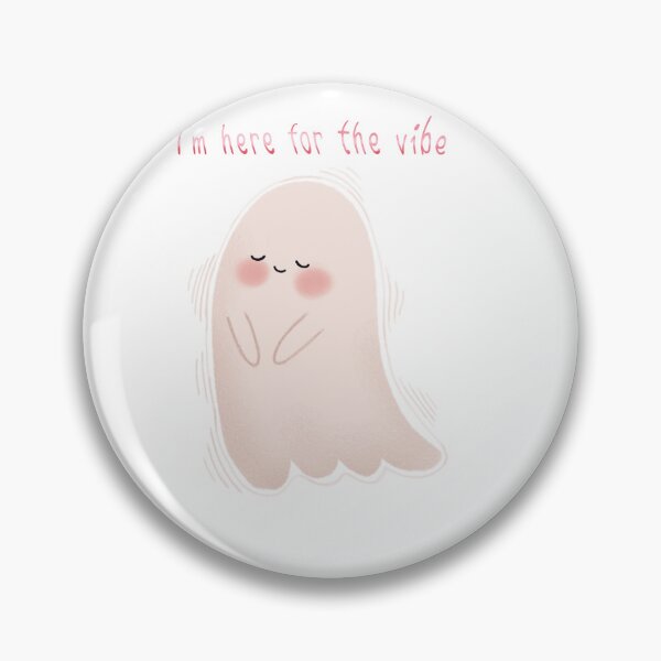 Item preview, Cute Im Here for the Vibe Ghost Whimsical Illustration designed and sold by StoriesInGrain.