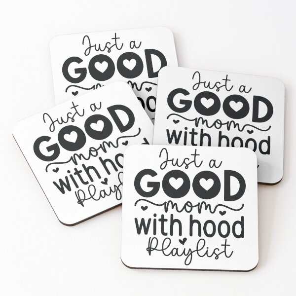 Item preview, Just A Good Mom With A Hood Playlist - Mom Quotes Retro Vintage Aesthetic Cute Motherhood Gift designed and sold by FuzionRaptor.