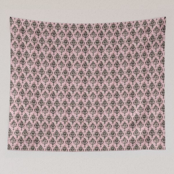 Item preview, Vintage Pink and Black Gothic Damask designed and sold by LouieVanille.