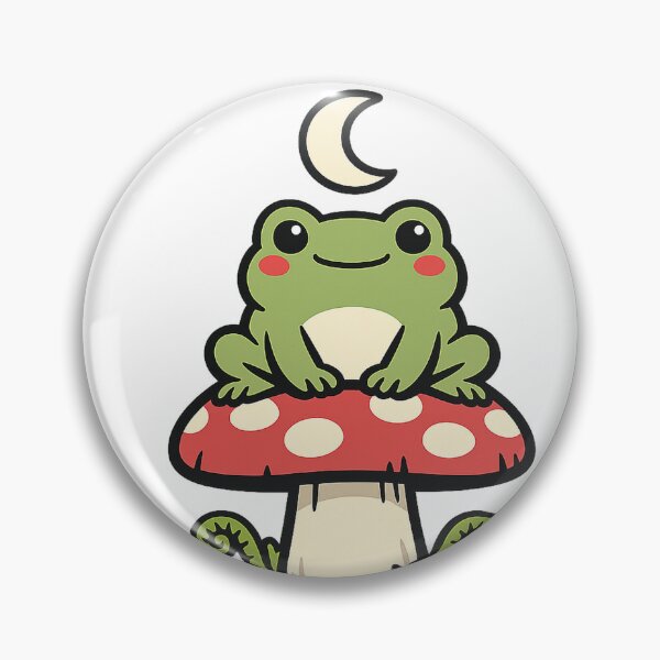Item preview, Cottagecore Frog on a Red Toadstool Mushroom designed and sold by eignvalue.