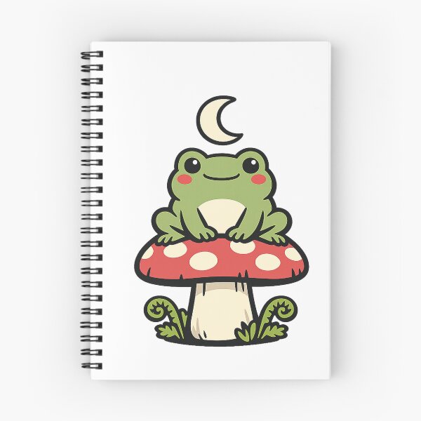 Item preview, Cottagecore Frog on a Red Toadstool Mushroom designed and sold by eignvalue.
