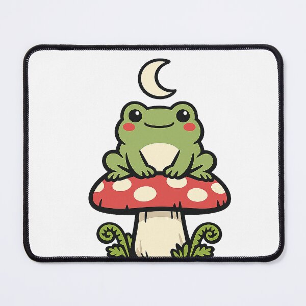 Item preview, Cottagecore Frog on a Red Toadstool Mushroom designed and sold by eignvalue.