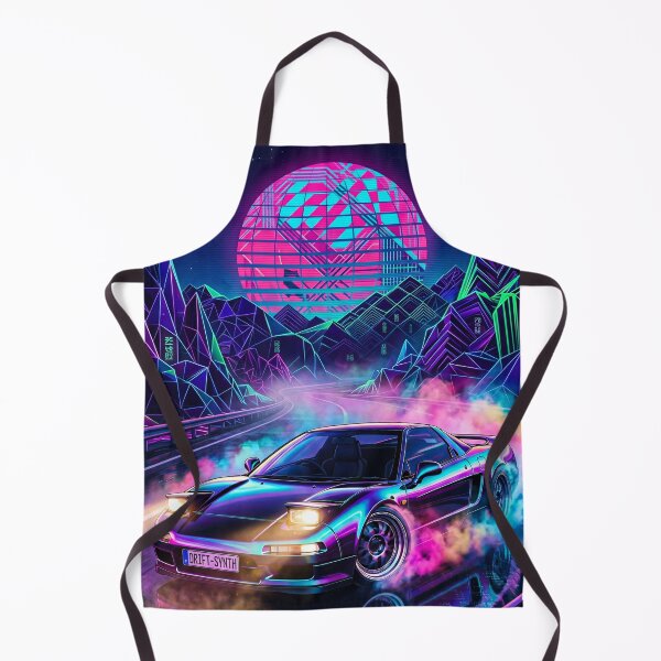 Item preview, Retro Synthwave Drifting V6 Tuner Car Sunset Scene designed and sold by RevUpDesign.
