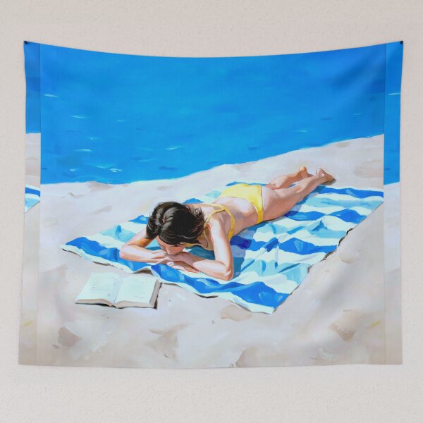 Item preview, Summer Solstice: Modern Coastal Study in Oil designed and sold by CARRAANN.