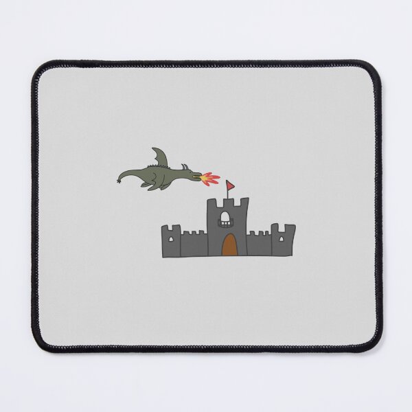 Item preview, Fire Breathing Dragon Flying Over Medieval Castle designed and sold by keluno.