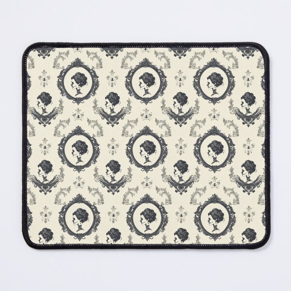 Item preview, Vintage White and Black Gothic Damask designed and sold by LouieVanille.