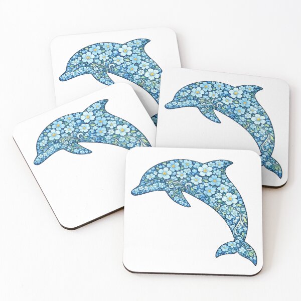 Item preview, Blue Floral Dolphin designed and sold by OTSC.
