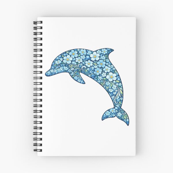 Item preview, Blue Floral Dolphin designed and sold by OTSC.