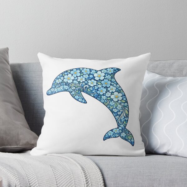 Item preview, Blue Floral Dolphin designed and sold by OTSC.