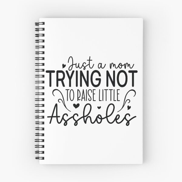 Item preview, Just A Mom Trying Not To Raise Little Assholes - Funny Mom Quotes Retro Vintage Aesthetic Gift designed and sold by FuzionRaptor.