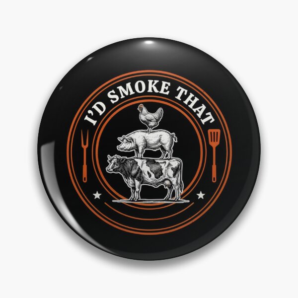 Item preview, I'd Smoke That Pig Cow Chicken Chef Butcher BBQ Pitmaster Smoker designed and sold by MizoX7.