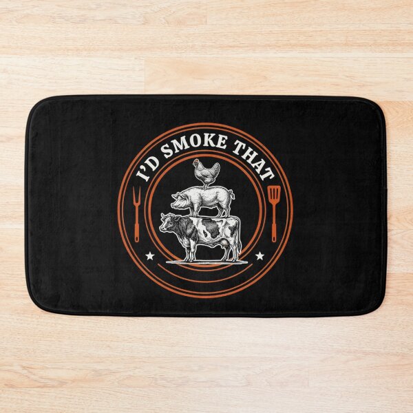 Item preview, I'd Smoke That Pig Cow Chicken Chef Butcher BBQ Pitmaster Smoker designed and sold by MizoX7.