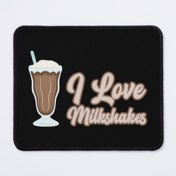 Item preview, I love chocolate milkshakes text design designed and sold by BRU Design.