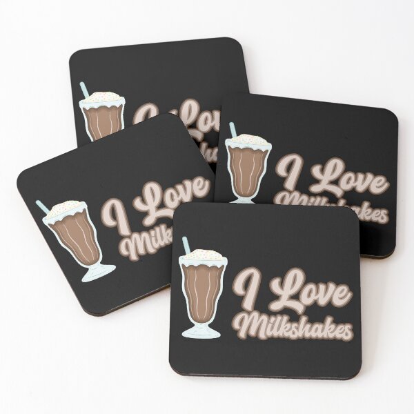 Item preview, I love chocolate milkshakes text design designed and sold by BRU Design.