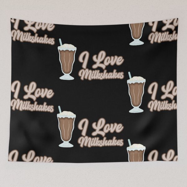 Item preview, I love chocolate milkshakes text design designed and sold by BRU Design.