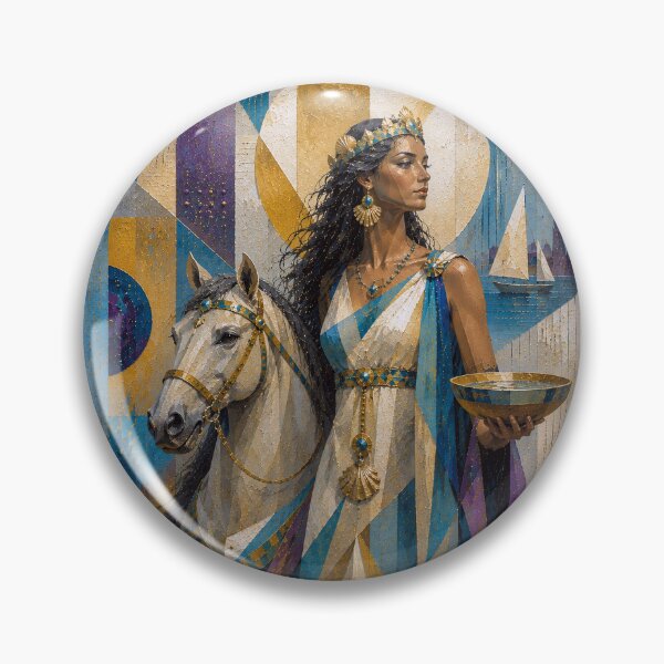 Item preview, Roman Goddess Nehalennia painting. designed and sold by GalleryKauffeld.