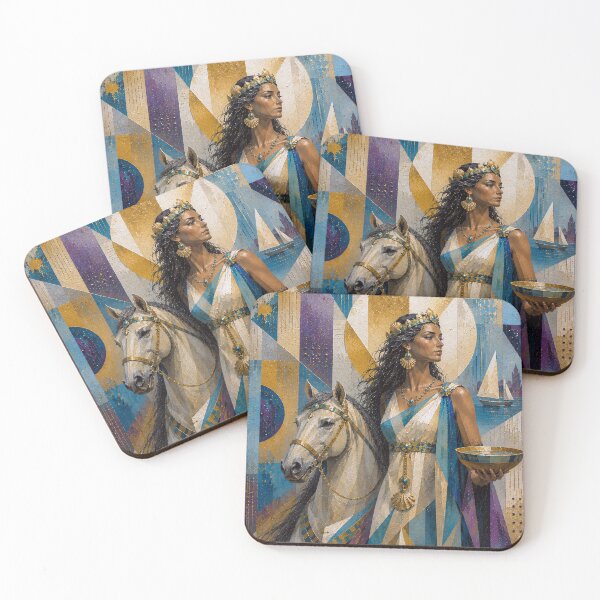 Item preview, Roman Goddess Nehalennia painting. designed and sold by GalleryKauffeld.
