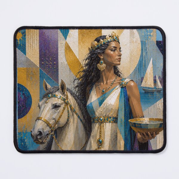Item preview, Roman Goddess Nehalennia painting. designed and sold by GalleryKauffeld.