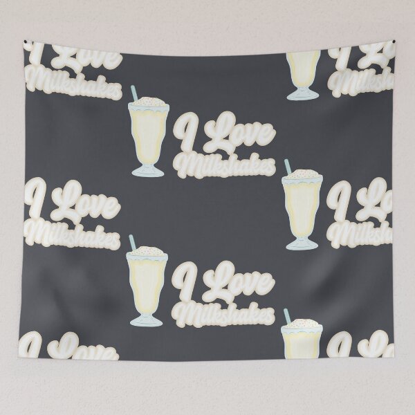 Item preview, I love vanilla milkshakes text design designed and sold by BRU Design.