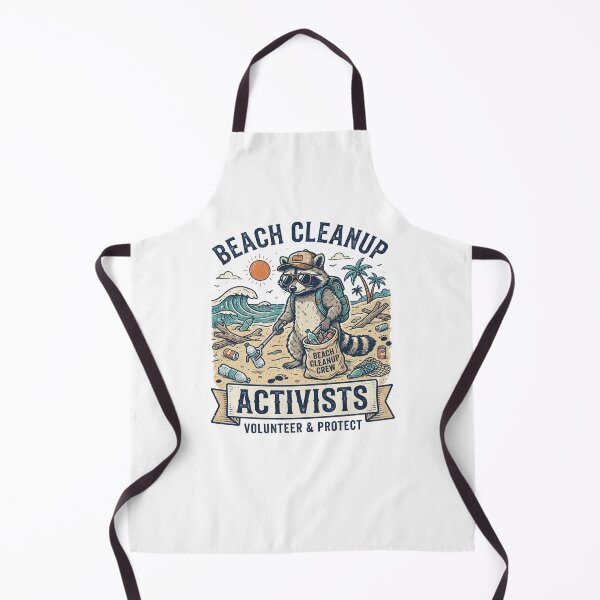 Item preview, Beach Cleanup Activists Funny Raccoon Volunteer Protect Ocean designed and sold by Yellowriversss.