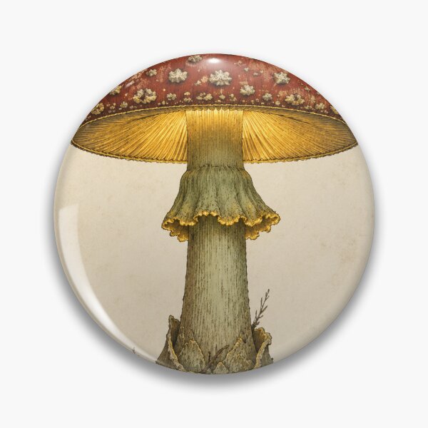 Item preview, Glowing Fly Agaric Toadstool Print — Luminous Vintage Amanita Mushroom Art for a Mushroomcore Collector designed and sold by Brackenlume Studio.