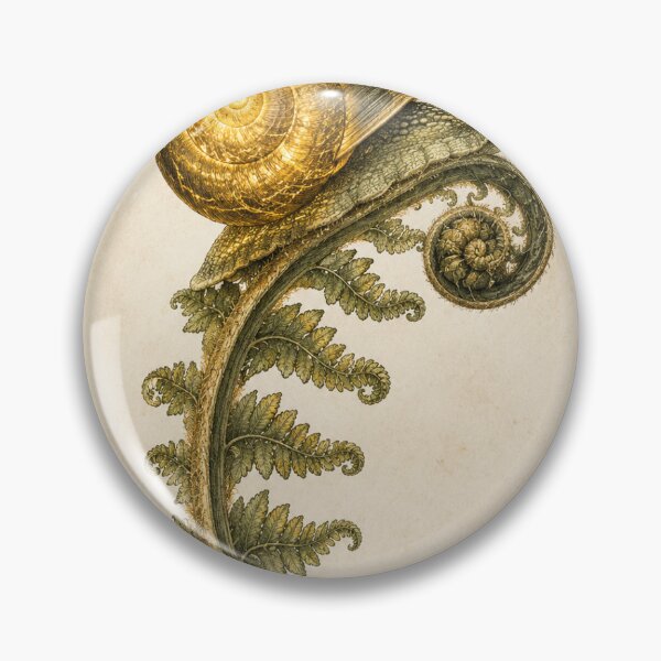 Item preview, Luminous Garden Snail on a Fern Frond Print — Whimsical Vintage Botanical Goblincore Wall Art designed and sold by Brackenlume Studio.