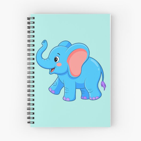 Item preview, Cute Cartoon Baby Elephant Happy Blue Safari Animal designed and sold by SolutionsArt.