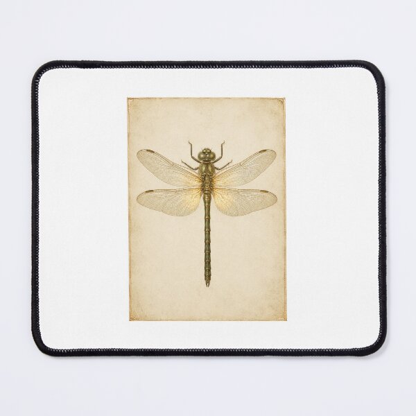 Item preview, Luminous Dragonfly Specimen Print — Glowing Vintage Botanical Art for a Mindfulness and Meditation Lover designed and sold by Brackenlume Studio.