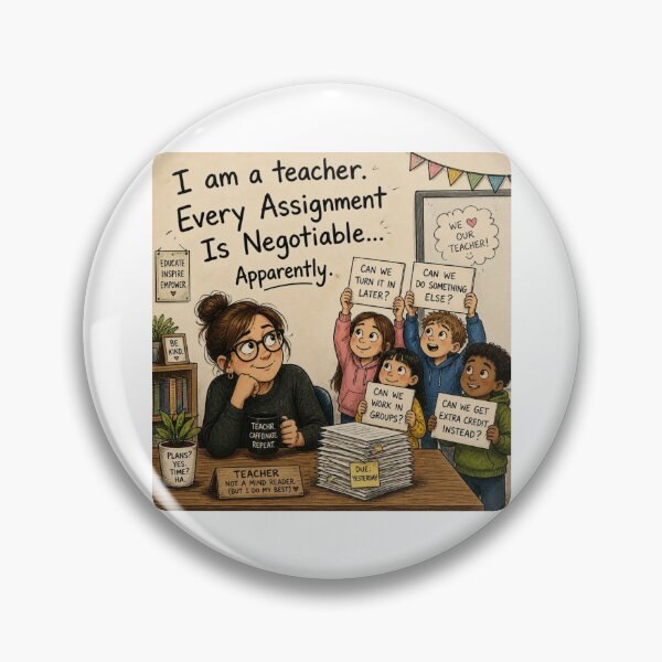 Item preview, I am a teacher. Every assignment is negotiable...Apparently. designed and sold by CinemaChronik.