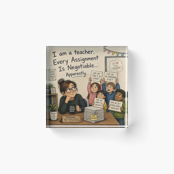 Item preview, I am a teacher. Every assignment is negotiable...Apparently. designed and sold by CinemaChronik.
