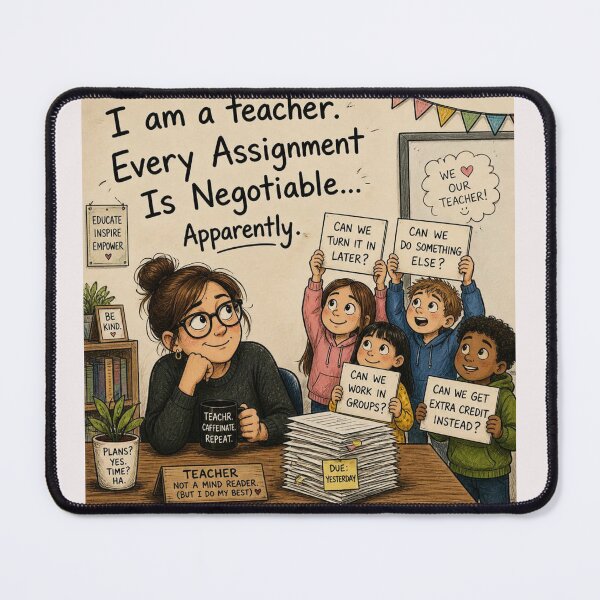 Item preview, I am a teacher. Every assignment is negotiable...Apparently. designed and sold by CinemaChronik.