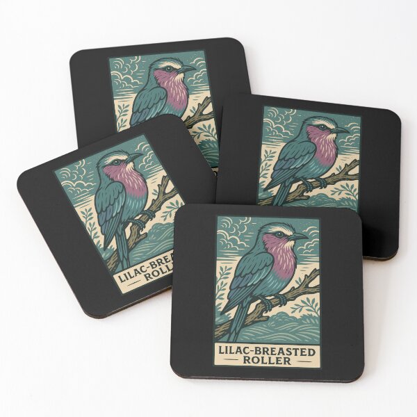 Item preview, Lilac-Breasted Roller – Bold African Bird Vintage Print designed and sold by BRU Design.