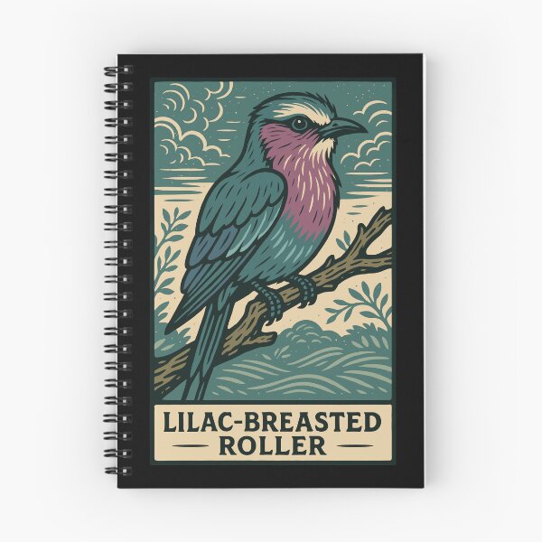 Item preview, Lilac-Breasted Roller – Bold African Bird Vintage Print designed and sold by BRU Design.