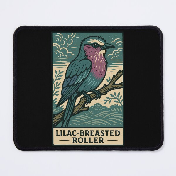 Item preview, Lilac-Breasted Roller – Bold African Bird Vintage Print designed and sold by BRU Design.