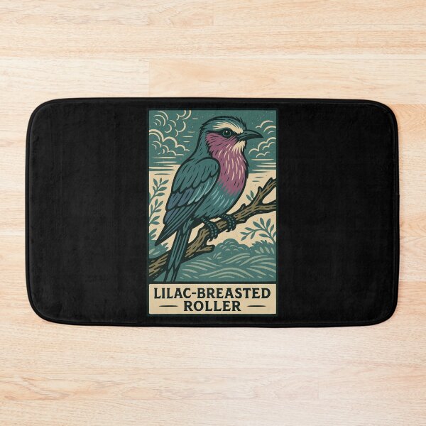 Item preview, Lilac-Breasted Roller – Bold African Bird Vintage Print designed and sold by BRU Design.