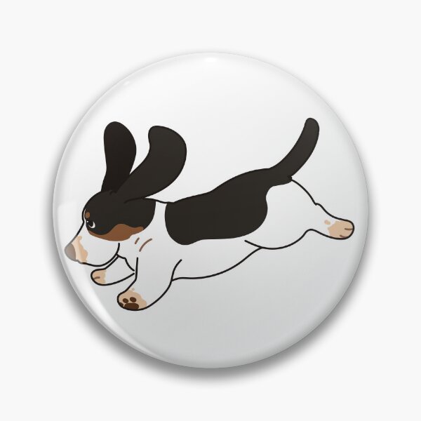 Item preview, Cute Tri-Colored Basset Hound running designed and sold by You Store.