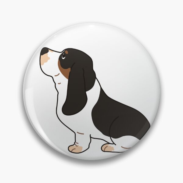 Item preview, Cute Tri-Colored Basset Hound sitting in side view designed and sold by You Store.