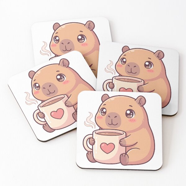 Item preview, Kawaii Capybara Coffee Lover Morning Routine Cute Caffeine Addict designed and sold by WorldShop17.