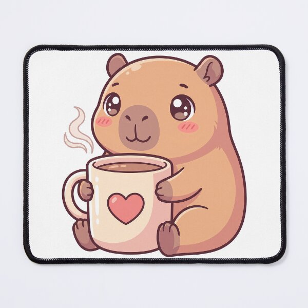 Item preview, Kawaii Capybara Coffee Lover Morning Routine Cute Caffeine Addict designed and sold by WorldShop17.
