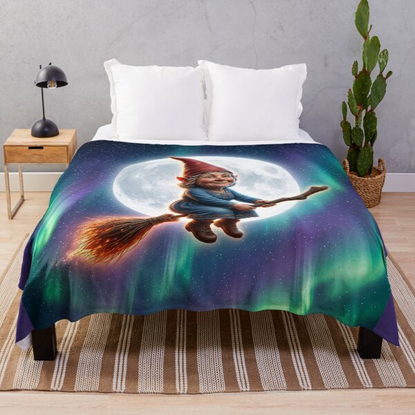 Item preview, Gnomess Flies Her Broom Under a Full Moon designed and sold by Tridentulus.