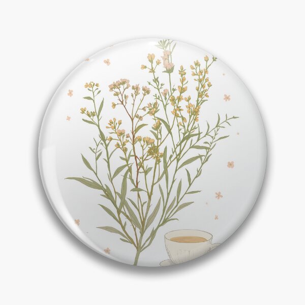 Item preview, Cottagecore Botanical Tea Illustration Art designed and sold by VINTOR-.