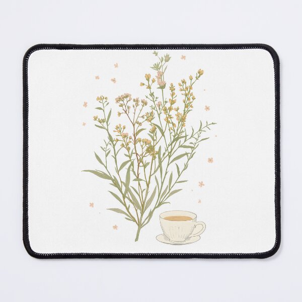 Item preview, Cottagecore Botanical Tea Illustration Art designed and sold by VINTOR-.