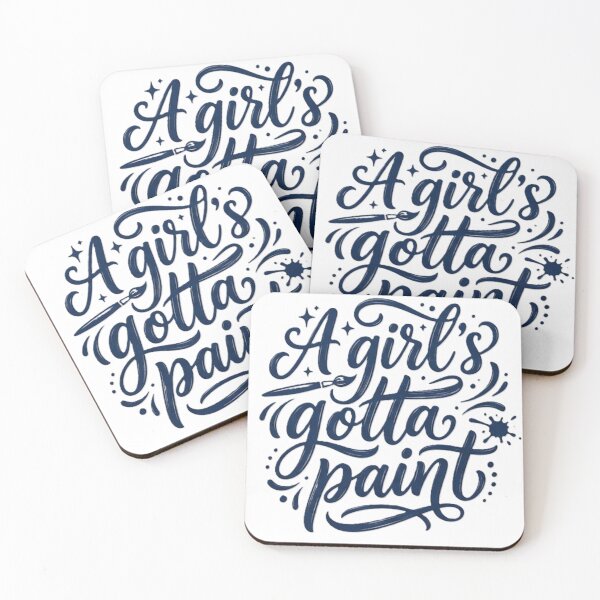Item preview, A Girl's Gotta Paint – Hand Lettered Typography Design for Artists and Painters designed and sold by BuckaBaby.