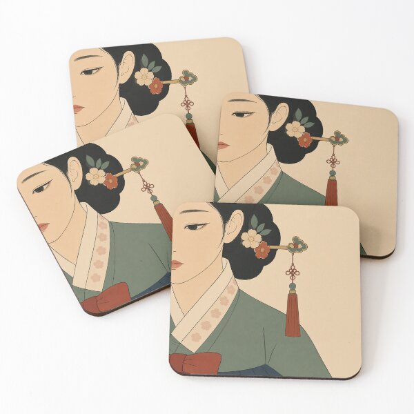 Item preview, Minimalist Korean Hanbok Portrait Print designed and sold by Siaotie Studio.