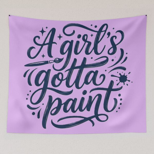 Item preview, A Girl's Gotta Paint – Hand Lettered Typography Design for Artists and Painters designed and sold by BuckaBaby.
