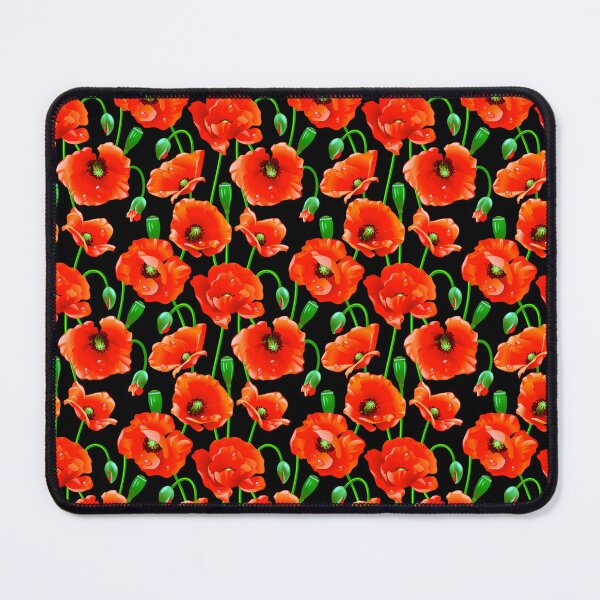 Item preview, Red Poppies on Black designed and sold by Makanahele.