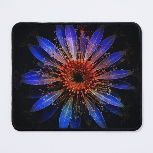 Item preview, Bioluminescent Sapphire Blue Fire Flower Art designed and sold by WitchyBotanicaArt.