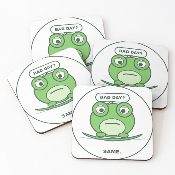 Item preview, Grumpy Frog Bad Day Same Funny Sticker designed and sold by AHK18.