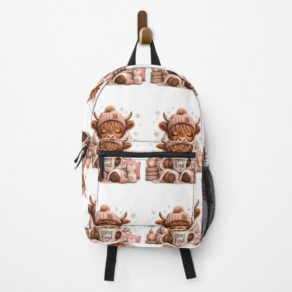 Item preview, Cozy Highland Cow - Coffee First Winter Aesthetic designed and sold by anamul43.
